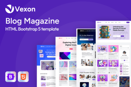 Vexon - Blog Magazine HTML Template
