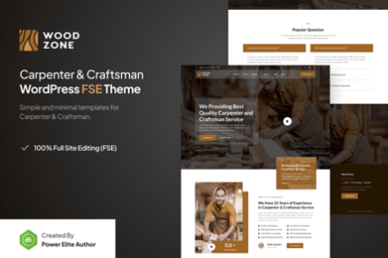 Woodzone – Carpenter & Craftsman WordPress Theme
