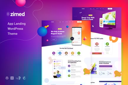 Zimed - App Landing WordPress Theme