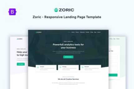 Zoric - Responsive Landing Page Template