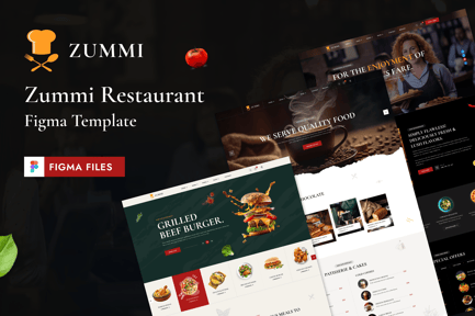 ZUMMI – Cafe and Restaurant Figma Template